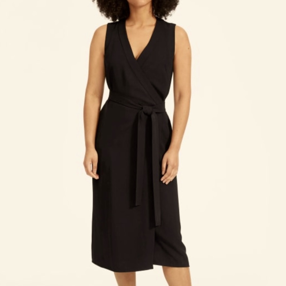 Everlane Fuchsia Go-Weave Wrap Dress